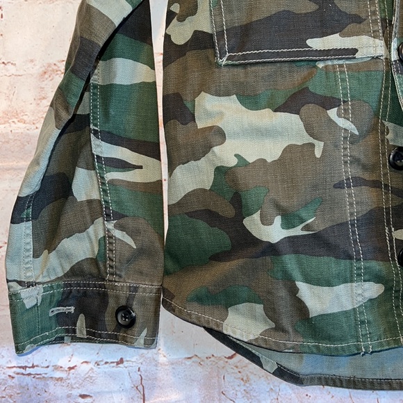 J.Crew camo utility shacket xs camouflage button down shirt jacket 100% cotton - Picture 5 of 11